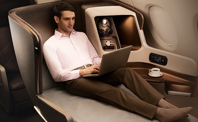 Ervaar het comfort van de Singapore Airlines Business Class